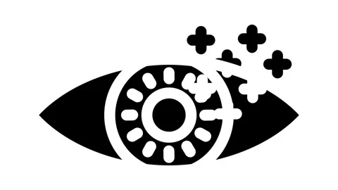 Eye tracking ux ui design glyph icon animation Stock Footage 326741576