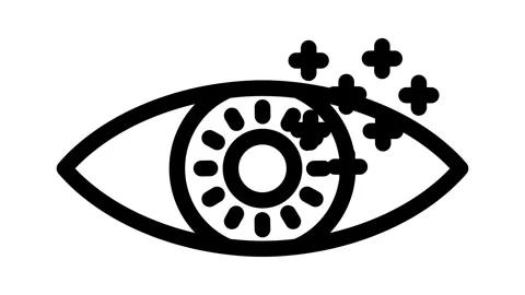 Eye tracking ux ui design line icon animation Stock Footage 326758144