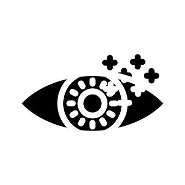 Eye tracking ux ui design glyph icon vector illustration Illustrazione stock
