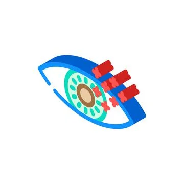 Eye tracking ux ui design isometric icon vector illustration 스톡 일러스트