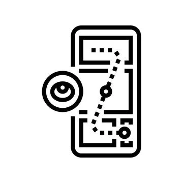 Eye tracking ux ui design line icon vector illustration Illustrazione stock