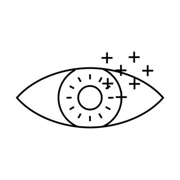 Eye tracking ux ui design line icon vector illustration Stock Illustration