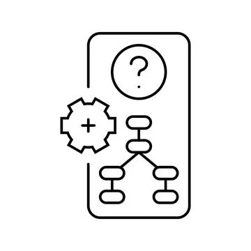 Eye tracking ux ui design line icon vector illustration Illustrazione stock