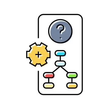 Eye tracking ux ui design color icon vector illustration イラスト素材