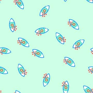 Eye tracking ux ui design vector seamless pattern Illustrazione stock