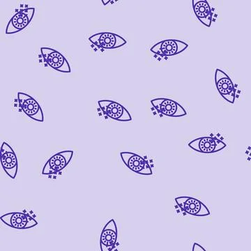 Eye tracking ux ui design line vector seamless pattern Stock Illustration