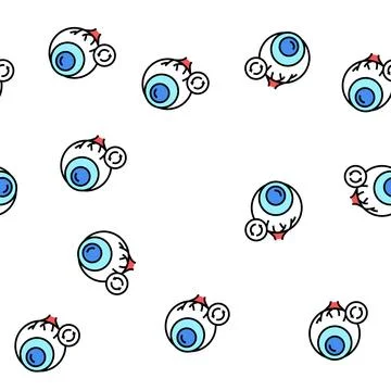 Eye transplant vector seamless pattern Ilustración de archivo