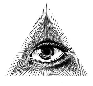 Eye in triangle Stock-Illustration