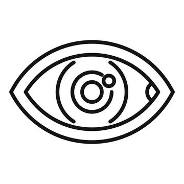 Eye trust value icon outline vector. Passion culture Illustrazione stock