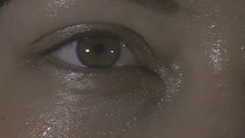 An eye twitches nervously Video stock 73108129