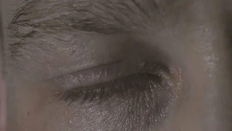 An eye twitches nervously Stock Footage 73109841