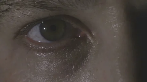 An eye twitches nervously Stock Footage 73109881