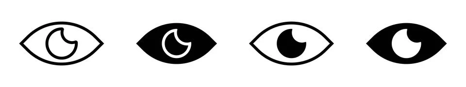 Eye vector icon. Eyeball symbol. Ophthalmology logo. Optical vision illustr.. Stock Illustration
