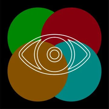 Eye vector icon Illustrazione stock
