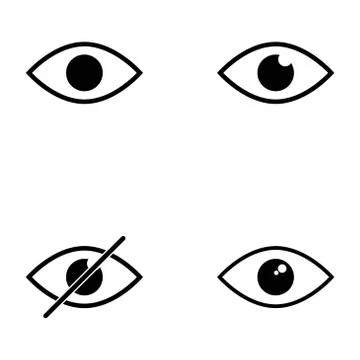 Eye vector icon. Open eye icon set vector illustration 스톡 일러스트