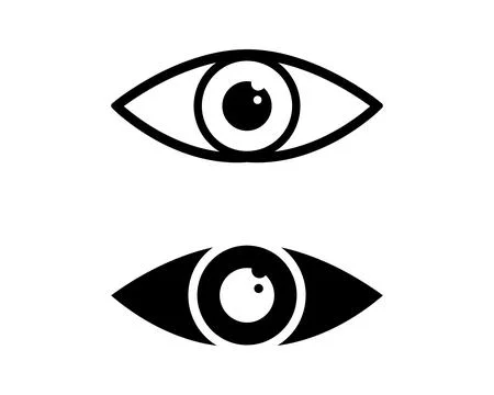 Eye Vector Logo, Vision Icon Template Illustration Design Stock Illustration