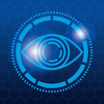 Eye view security technology 스톡 일러스트