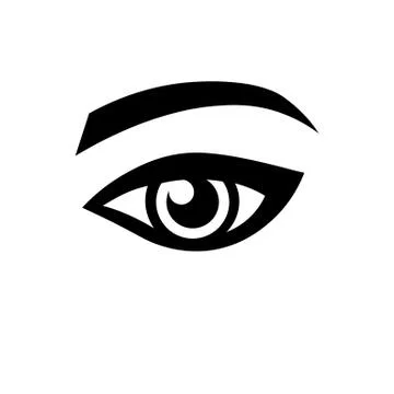 Eye, vision icon in black simple design on an isolated background. EPS 10 vec Stock Illustration