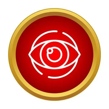 Eye vision icon button representing security monitoring Stock Illustration
