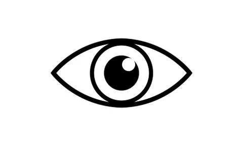 Eye, vision icon on isolated white background. EPS 10 vector. Stock Illustration