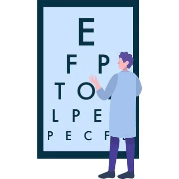Eye vision icon ophthalmologist does eyesight test Stock Illustration