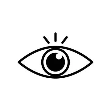 Eye Vision Icon Perfect for Optical and Security Applications Stock Illustration