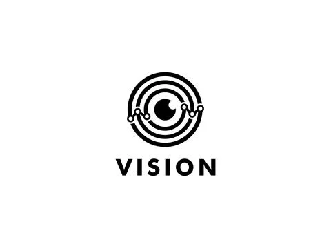 Eye Vision Logo, Creative Vision logo vector template Stock Illustration