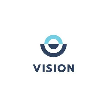 Eye vision logo design Stock Illustration