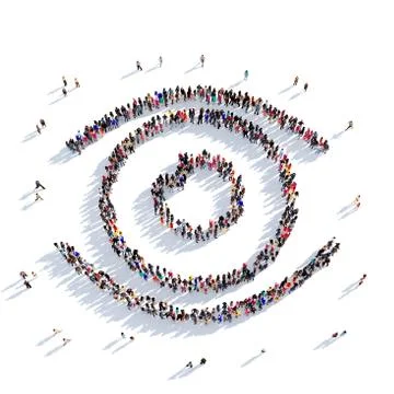 Eye vision people 3D rendering Stock Illustration