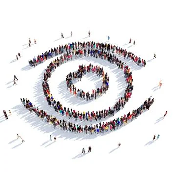 Eye vision people 3D rendering Stock Illustration