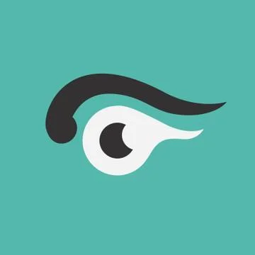 Eye vision vector logo design template. Stock Illustration