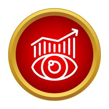 Eye watching data analysis chart for business insight Illustrazione stock