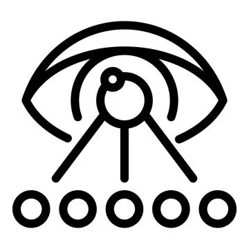 Eye watching multiple objects representing concept of multitasking Stock Illustration