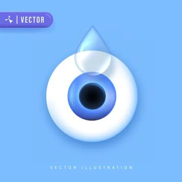 Eye Water drop Stock Illustration