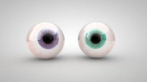 Eye on a white background. 3d illustration Stock Illustration