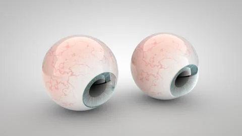 Eye on a white background. 3d illustration Stock Illustration