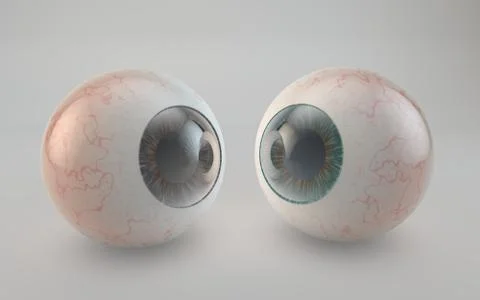 Eye on a white background. 3d illustration Stock Illustration