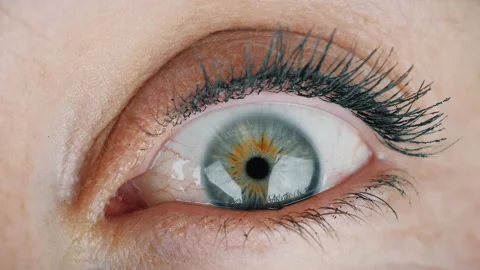 Eye wide open closeup Stock Footage 175194879