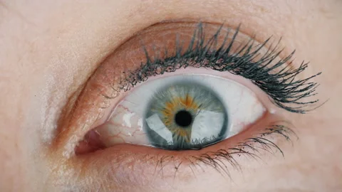Eye wide open closeup Stock Footage 196294757