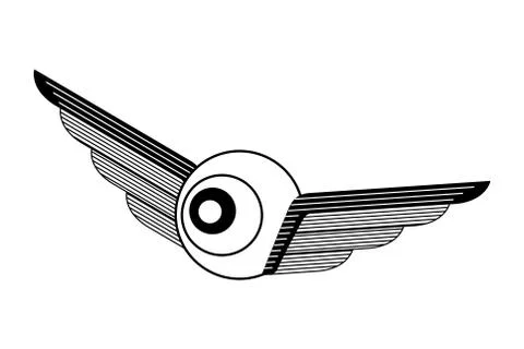 Eye with wings icon イラスト素材