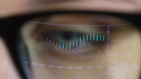Eye of Woman Looking at Computer Screen Video stock 103525028
