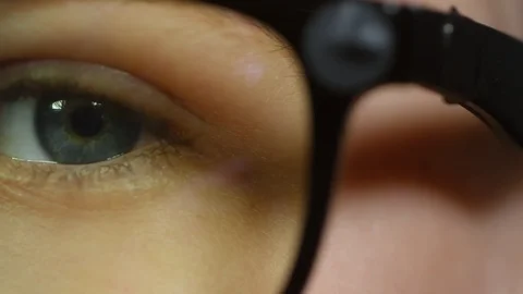 Eye of Young Boy Looking at Camera Video stock 103528771