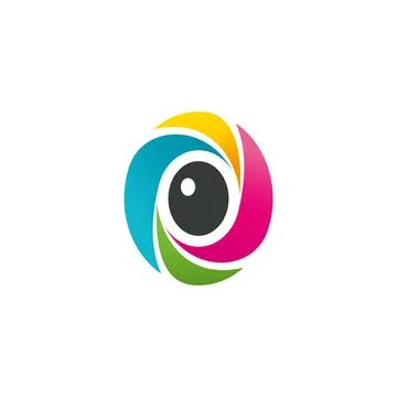 Eye, zero or letter O. vector symbol Stock Illustration
