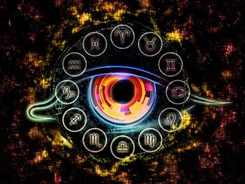 The Eye of Zodiac Stock Illustration