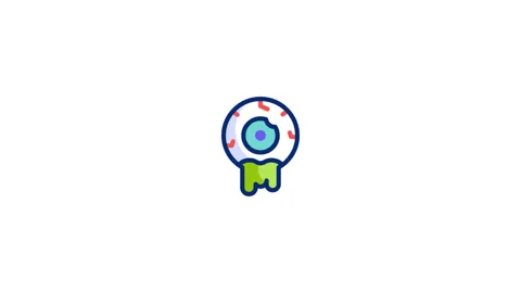 Eyeball Animated Icon Stock Footage 320233094
