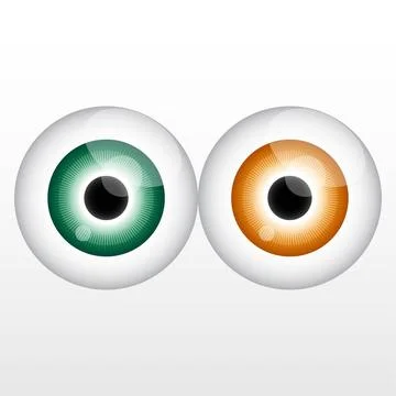  Eyeball Character 2 Eyeball. Vector EPS 10. Black design Copyright: xZoon... Stock Photos