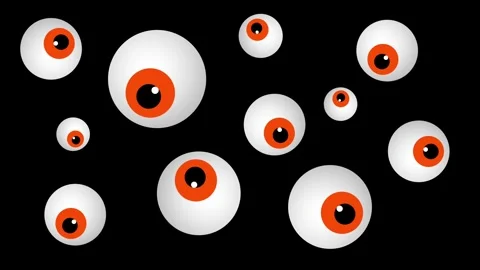 Eyeball Cluster Matrix Stock Footage 335633146