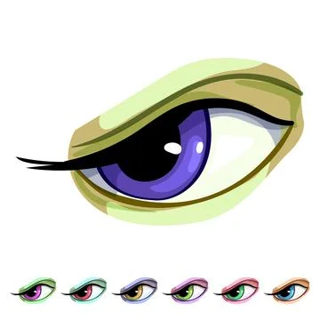Eyeball eye cartoon vector graphic イラスト素材