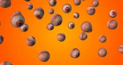 Eyeball falling animation Stock Footage 88555232