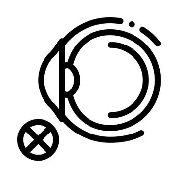 Eyeball Glaucoma Icon Vector Outline Illustration Stock Illustration